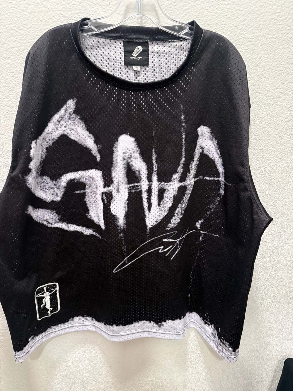Saint Michael Jersey Size XL Black Mesh Graphic
